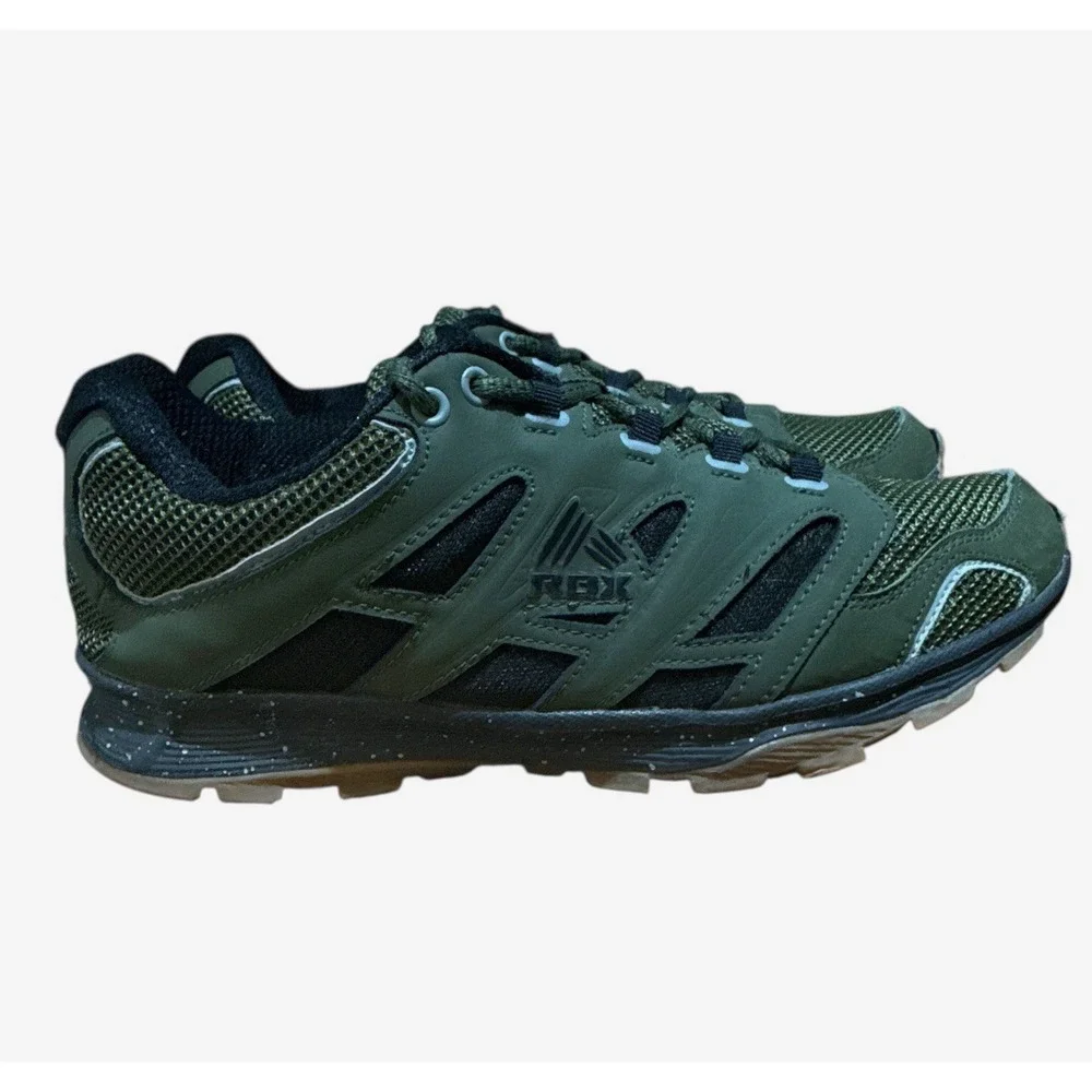 RBX Mens 10 Green Black Athletic Trail Running Shoe - Picture 2 of 7